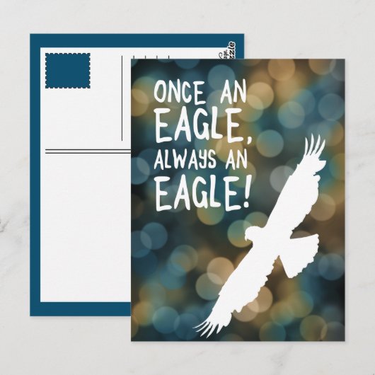 once an eagle always an eagle briefkaart (Voorkant / Achterkant)