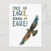once an eagle always an eagle briefkaart (Voorkant)