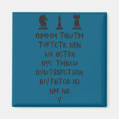 Once I Make My Move Acronym Wizard Chess Funny Des Magneet (Voorkant)