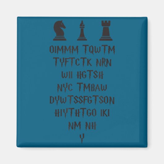 Once I Make My Move Acronym Wizard Chess Funny Des Magneet (Voorkant)