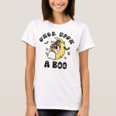 Once Upon A Boo Ghost Het lezen van Halloween T-Sh T-shirt (Voorkant)