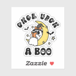 Once Upon a Boo Schattige Ghost tijdens het lezen  Sticker