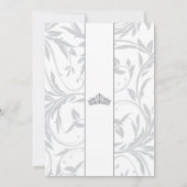 Once Upon a Sweet 16 Silver Princess Birthday Kaart (Achterkant)