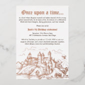 Once Upon a Time Boek Thema Prins Verjaardagsfeest Folie Uitnodiging (Voorkant)