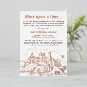 Once Upon a Time Boek Thema Prins Verjaardagsfeest Folie Uitnodiging (Staand Voorkant)