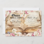 Once Upon A Time Book Baby Shower Kaart (Voorkant)