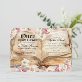 Once Upon A Time Book Baby Shower Kaart