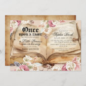Once Upon A Time Book Baby Shower Kaart (Voorkant / Achterkant)