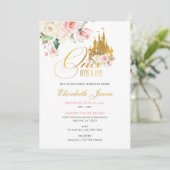 Once Upon a Time Bridal Shower Invitation Kaart (Staand voorkant)