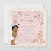 Once Upon A Time Etnische Prinses Baby shower Kaart (Voorkant)