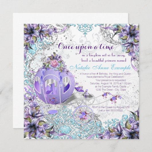 Once Upon A Time Fairy Tale Verjaardagsfeestje Kaart (Voorkant / Achterkant)