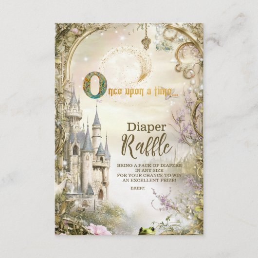 Once Upon A Time Fairytale Castle Diapper Raffle Informatiekaartje (Voorkant)