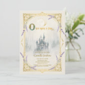 Once Upon a Time Fairytale Castle Princess floral Kaart (Staand voorkant)
