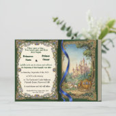 Once Upon a Time Fairytale Castle Royal wedding Kaart (Staand voorkant)