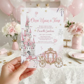 once upon a time fairytale magical royal pink kaart