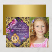 Once Upon A Time Fairytale Prinses Verjaardagsfees Kaart (Voorkant / Achterkant)