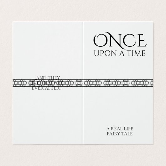 Once Upon a Time Fairytale Save the Date Kaart Visitekaartje (Buitenkant ongevouwen)
