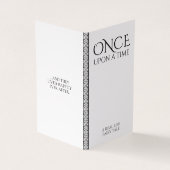 Once Upon a Time Fairytale Save the Date Kaart Visitekaartje (Buitenkant)