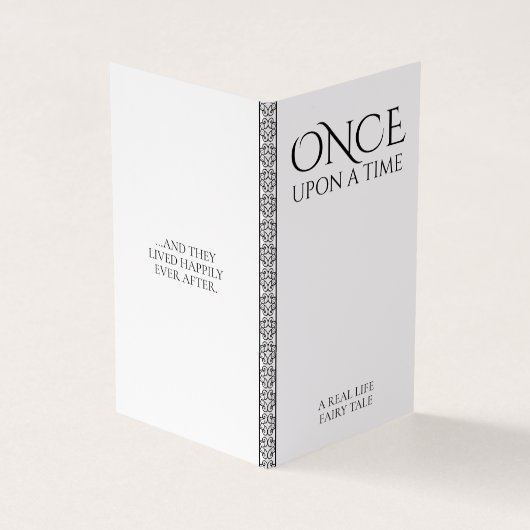 Once Upon a Time Fairytale Save the Date Kaart Visitekaartje (Buitenkant)