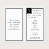 Once Upon a Time Fairytale Save the Date Kaart Visitekaartje (Binnenkant ongevouwen)