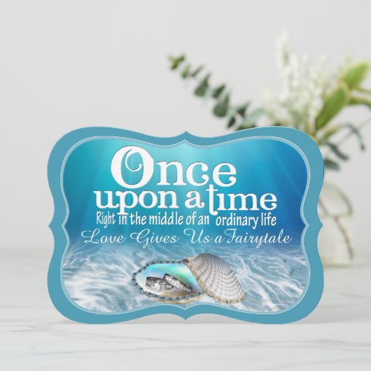 Once Upon A Time Huwelijksuitnodiging Kaart (Staand voorkant)