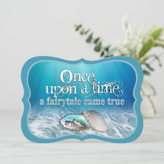 Once Upon A Time Huwelijksuitnodiging Kaart (Staand voorkant)