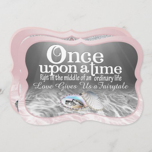 Once Upon A Time Huwelijksuitnodiging Kaart (Voorkant / Achterkant)