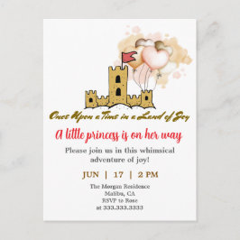 Once Upon a Time in a Land of Joy Uitnodiging Briefkaart