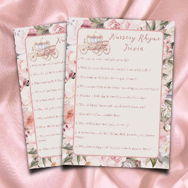 Once Upon a Time Kinderkamer Rhyme Trivia Baby Gam Informatiekaartje