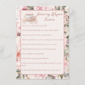 Once Upon a Time Kinderkamer Rhyme Trivia Baby Gam Informatiekaartje (Voorkant)