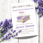 Once Upon a Time - Lavender Storybook Baby shower Kaart