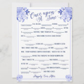 Once Upon A Time Love Story Bruids Libs Game Blauw Kaart (Voorkant)