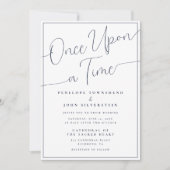 Once Upon A Time Minimalist Script Wedding Kaart (Voorkant)