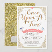 Once Upon A Time Nodig 5x7 Bruidsverjaardag Baby Kaart (Voorkant / Achterkant)