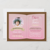 Once Upon A Time Photo Verjaardag Roze Verhaal Boe Kaart (Voorkant)