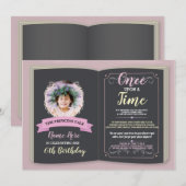 Once Upon A Time Photo Verjaardagsverhaal Boek Kaart (Voorkant / Achterkant)