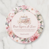 Once Upon a Time Pink Princess Baby shower Bedankjes Labels (Voorkant)