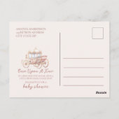 Once Upon a Time Pink Princess Baby shower Briefkaart (Achterkant)