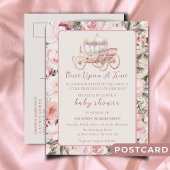 Once Upon a Time Pink Princess Baby shower Briefkaart
