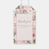 Once Upon a Time Pink Princess Baby shower Cadeaulabel (Achterkant)