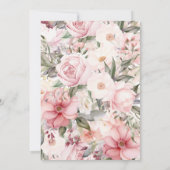 Once Upon a Time Pink Princess Baby shower Kaart (Achterkant)