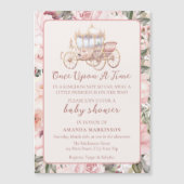 Once Upon a Time Pink Princess Baby shower Magnetische Uitnodiging (Voorkant)