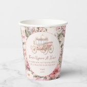 Once Upon a Time Pink Princess Baby shower Papieren Bekers (Voorkant)