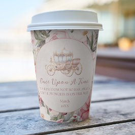 Once Upon a Time Pink Princess Baby shower Papieren Bekers
