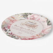 Once Upon a Time Pink Princess Baby shower Papieren Bordje (Gekanteld)