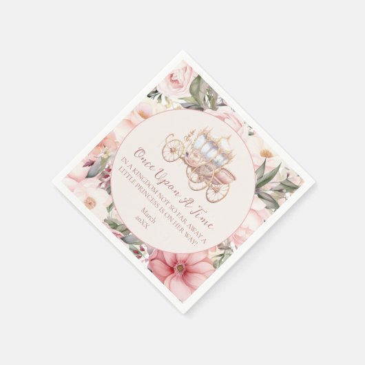 Once Upon a Time Pink Princess Baby shower Servet (Hoek)