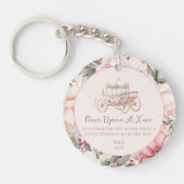 Once Upon a Time Pink Princess Baby shower Sleutelhanger (Voorkant)