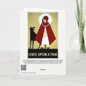 Once Upon a Time Poster, Roodkapje en Wolf Bedankkaart (Achterkant)