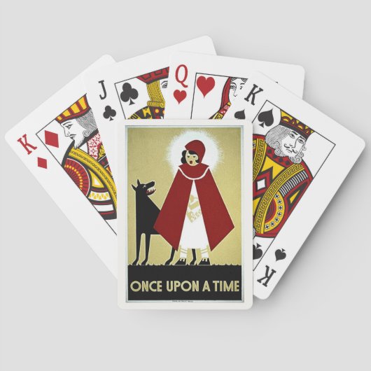 Once Upon a Time Poster, Roodkapje en Wolf Pokerkaarten (Achterkant)