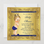 Once Upon A Time Prince Baby Shower Kaart (Achterkant)